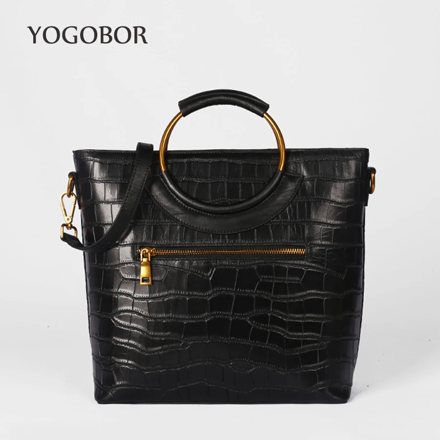 Сумки-ведра из натуральной кожи аллигатора в стиле ретро женская сумочка с