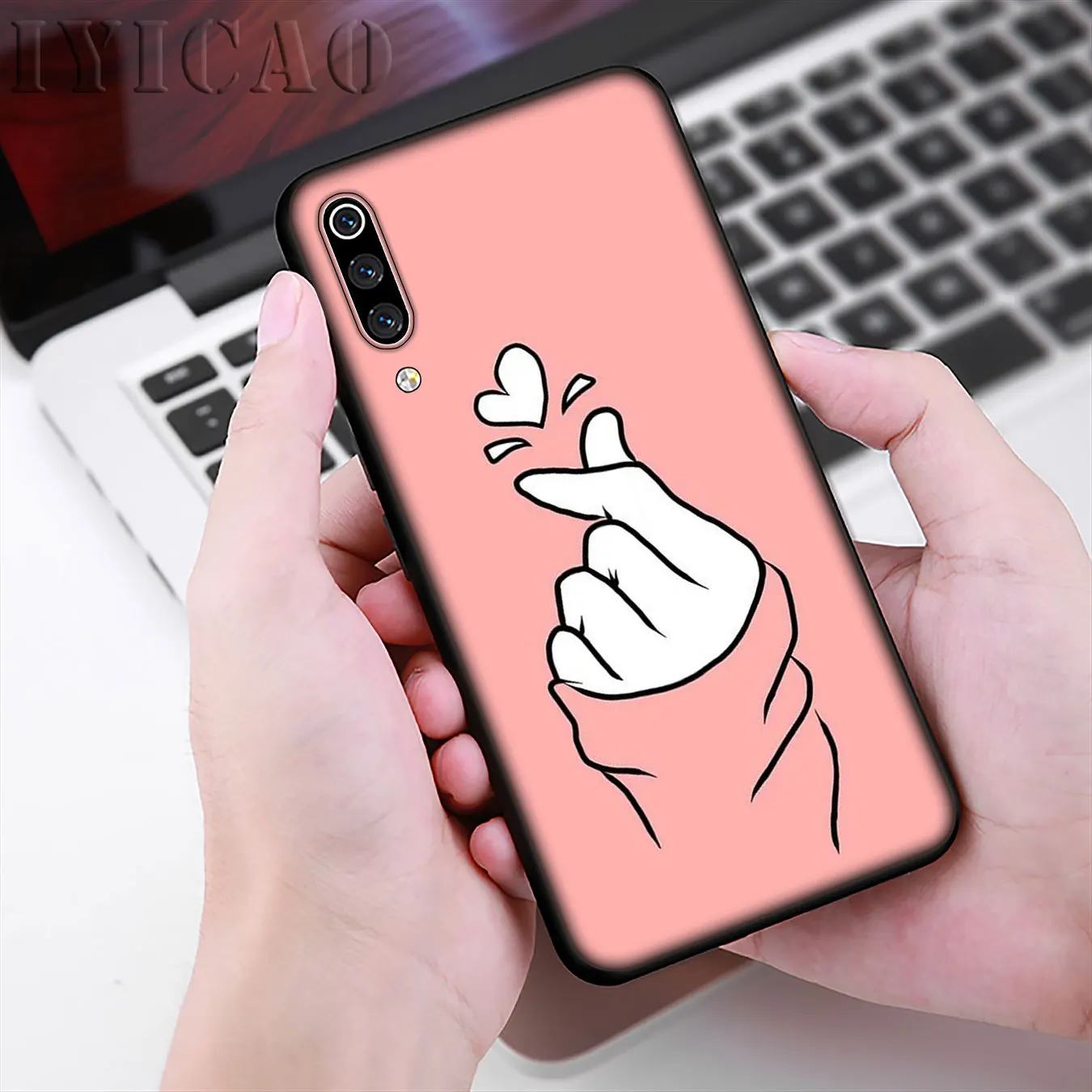 Мягкий чехол Love on the finger kpop heart для Xiaomi Mi 10 9 9T A3 Pro 8 SE A2 Lite A1 CC9 CC9E 6 pocophone f1 Mi10 |