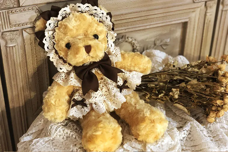 Симпатичная плюшевая подвесная сумка в стиле &quotЛолита&quot с бисквитным медведем