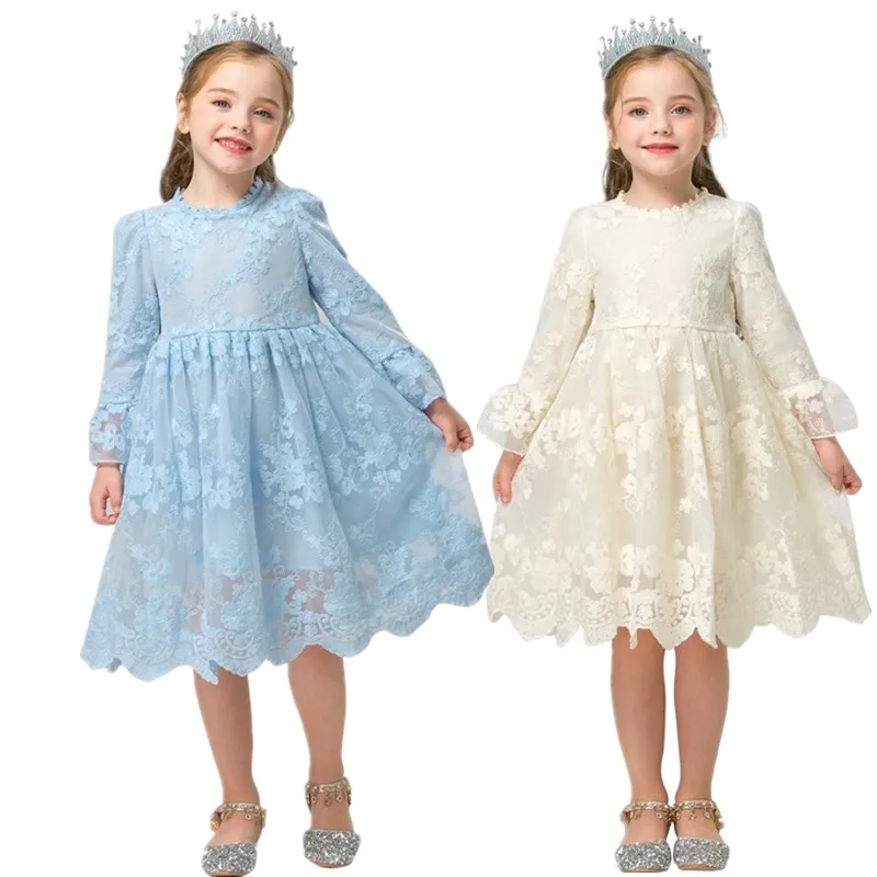 Summer Kids Dresses For Girls Children Elegant Princess Girl Ceremony Dress Flower Girls Wedding Gown Tutu Baby Clothes
