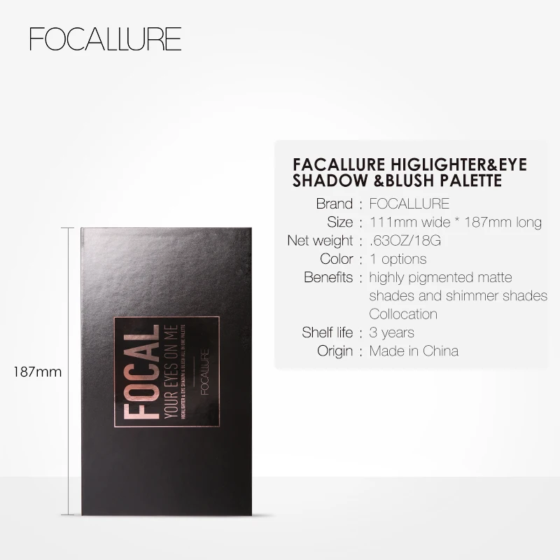 FOCALLURE Новый сильно пигментированный блеск для глаз Тень вспышка мерцающие тени