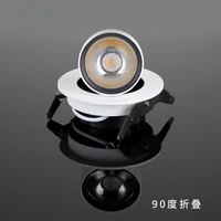 20pcs embedded dimmable led downlight recessed ceiling lamp 5w 10w 12w 360degree rotation spot light downlight ac85 265v