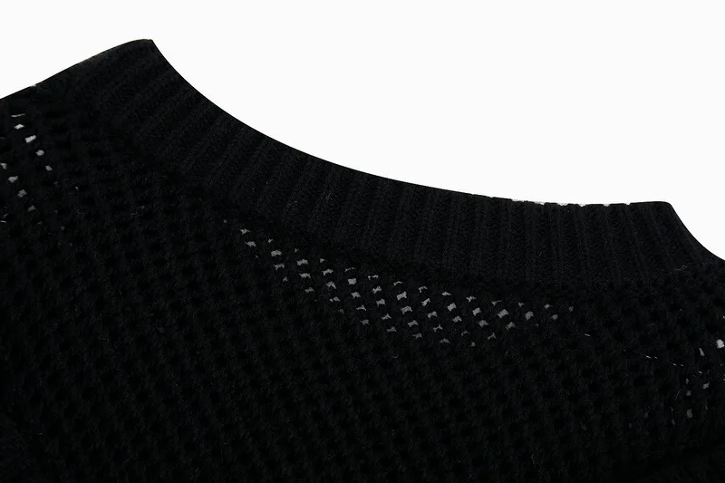 

Sweater Ladies Long Sleeve Chic Brand Sweaters Women Pearl Beading Cascading Ruffles Knitting Pullovers Blusas Mujer De Moda