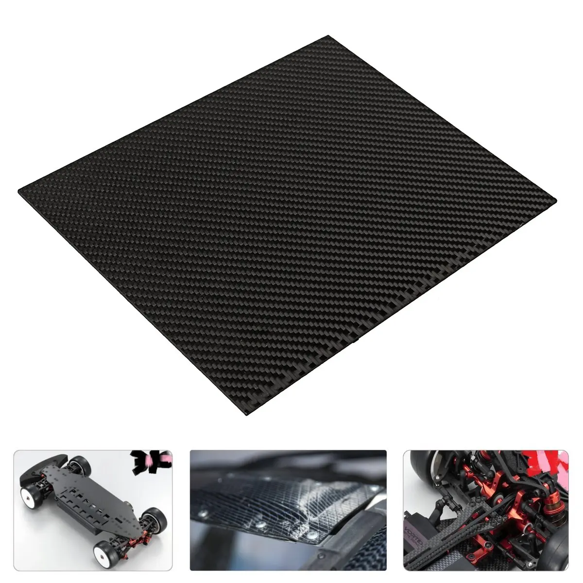 

0.5-2mm 200 X 250mm 3K Matt Surface Carbon Plate Panel Sheets High Composite Hardness Material Carbon Fiber Board for RC Vehicle