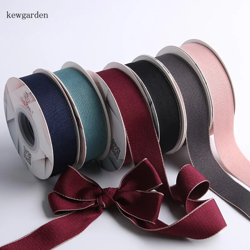 

Kewgarden 1" 1.5" 38mm 25mm Satin Ribbon Handmade Tape DIY Hair Bowknot Bow tie Accessories Packing Ribbons Webbing 10 Yards