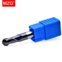 mzg 2 flute cutting hrc55 1mm 2mm 3mm 4mm 5mm milling machining tungsten steel sprial bit milling cutter ball nose end mill