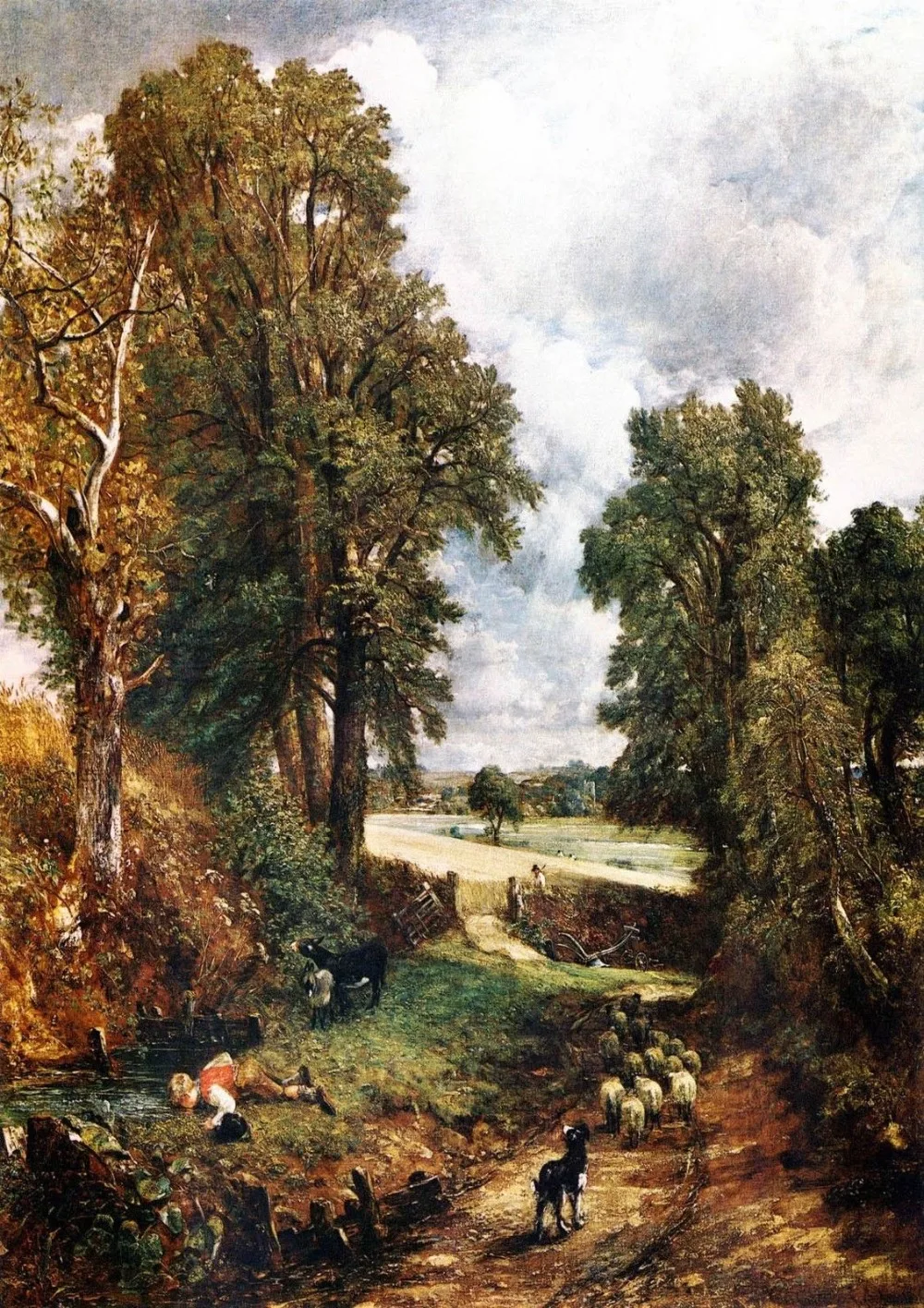 

Джон констебль: Шелковый плакат декоративной живописи корнфилда 24x36inch