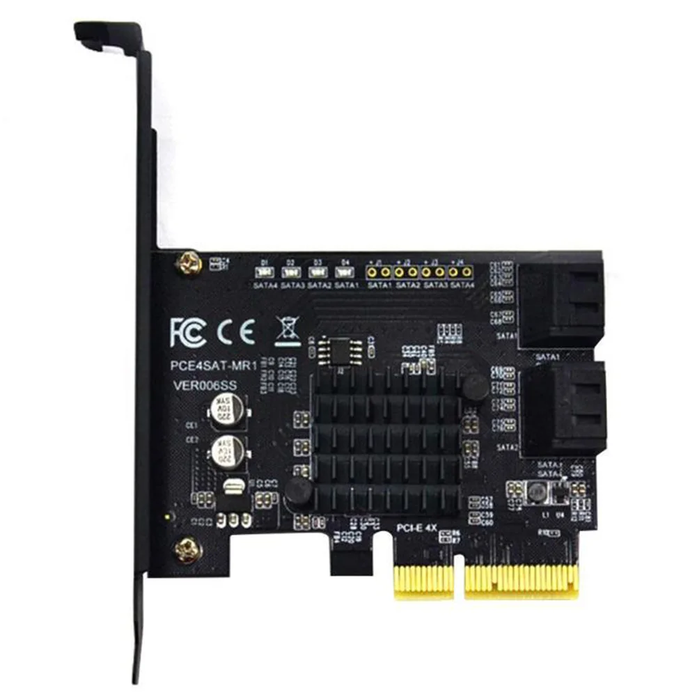 Riser Card SATA 3.0 Hard Disk To PCI-E Expansion 4 Port 6G Data Transfer Extended Support For RAID 88SE9230 | Компьютеры и офис