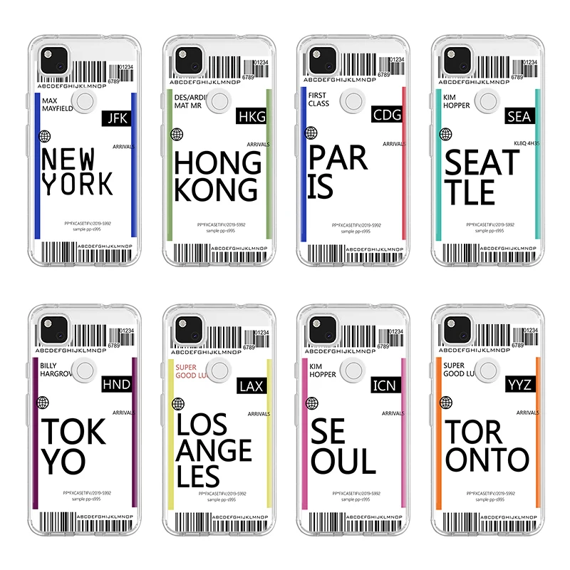 Hot Air ticket travel New York Los Angeles Coque for Google Pixel 5 5a 4 4a 5G 3 3a 2 XL 6 Pro Case for Pixel 4XL 5 XL 3XL Cover