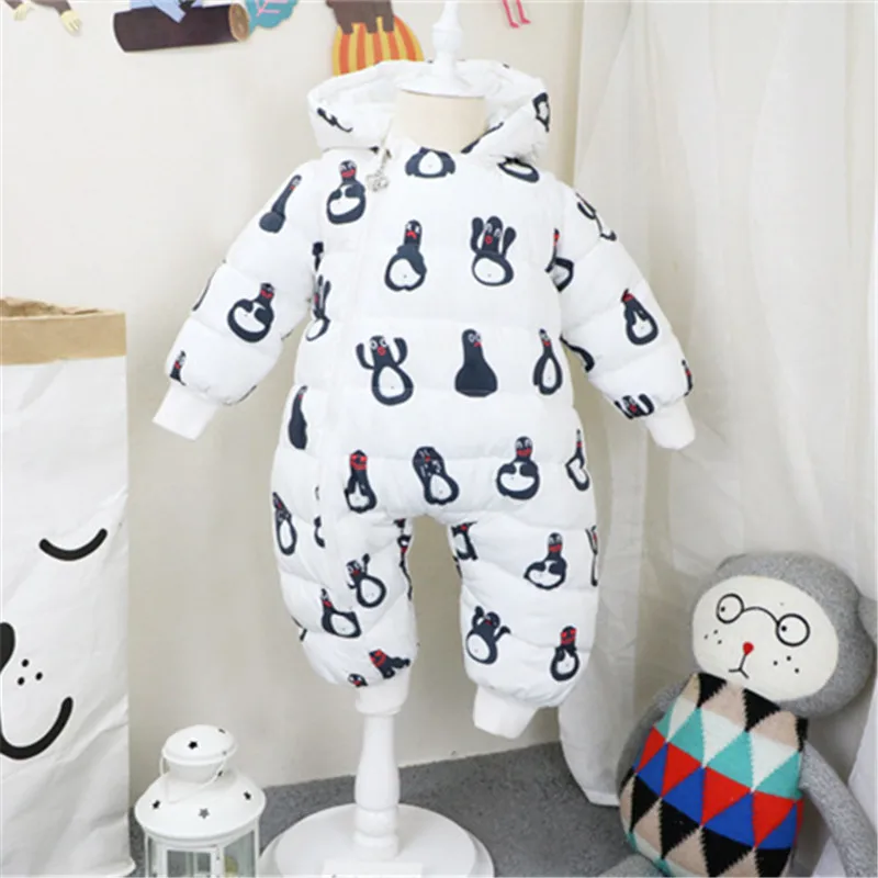 Зимняя одежда Tonytaobaby новинка детская для малышей комбинезон теплая с хлопковой