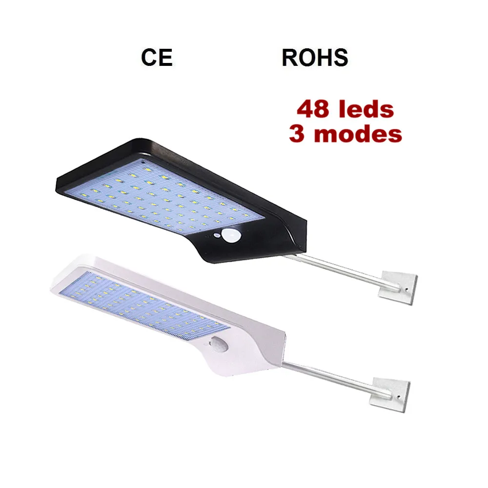 48 Светодиодный s светодиодный солнечный Мощность уличный светильник 450LM движения