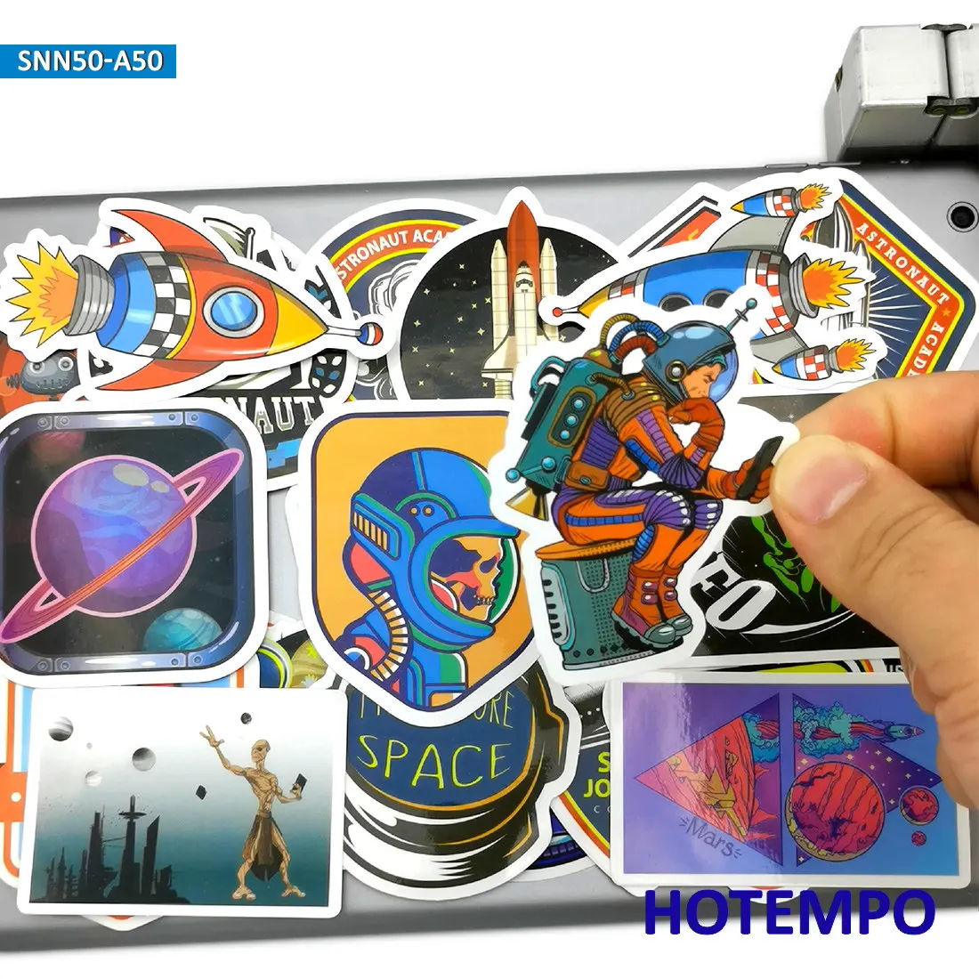 50 шт. космического пространства НЛО ракета космонавт Вселенной Стиль наклейки