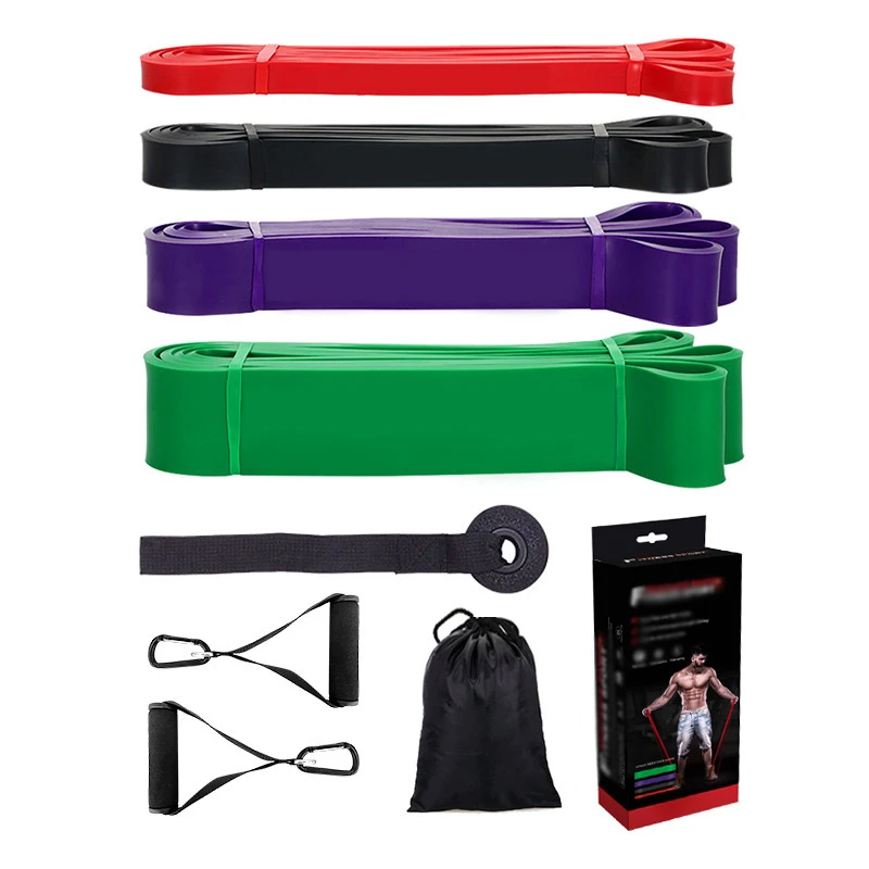 

Durable Stretch Resistance Band Set Sports Expander Heavy Duty Pull Up Straps Powerlifting Loops for Training Workout Fitness
