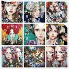 Алмазная живопись, Набор для вышивки крестиком, мультяшная девушка с часовым механизмом, 5D сделай сам, квадратная круглая 3d вышивка, подарок HJ214