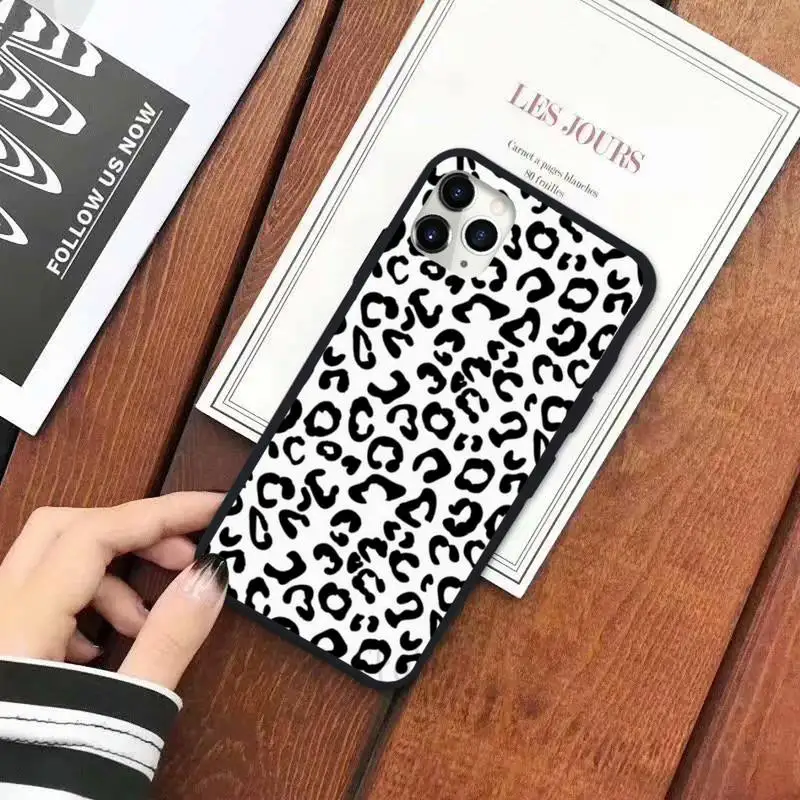 

Black and white checked cattle Phone Case for iPhone 11 12 pro XS MAX 8 7 6 6S Plus X 5S SE 2020 XR