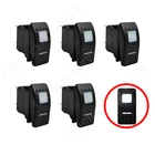 5 шт.лот, мужской кулисный переключатель для автомобильной лодки ВКЛ.ВЫКЛ., 7 контактов, DPDT белый светодиод для 12 В, 5 каналов, кулисный переключатель, панель + наклейка, без панели