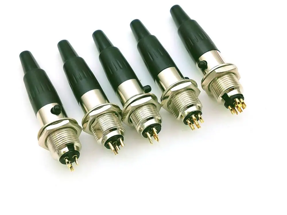 100 компл. Mini XLR 3pin 4Pin 5pin 6pin 7 контактный внешний кабель маленький 4pin 7pinfemale|female