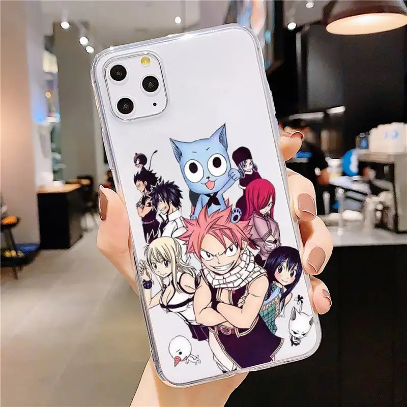 fairy tail phone case transparent soft for iphone 5 5s 5c se 6 6s 7 8 11 12 plus mini x xs xr pro max free global shipping