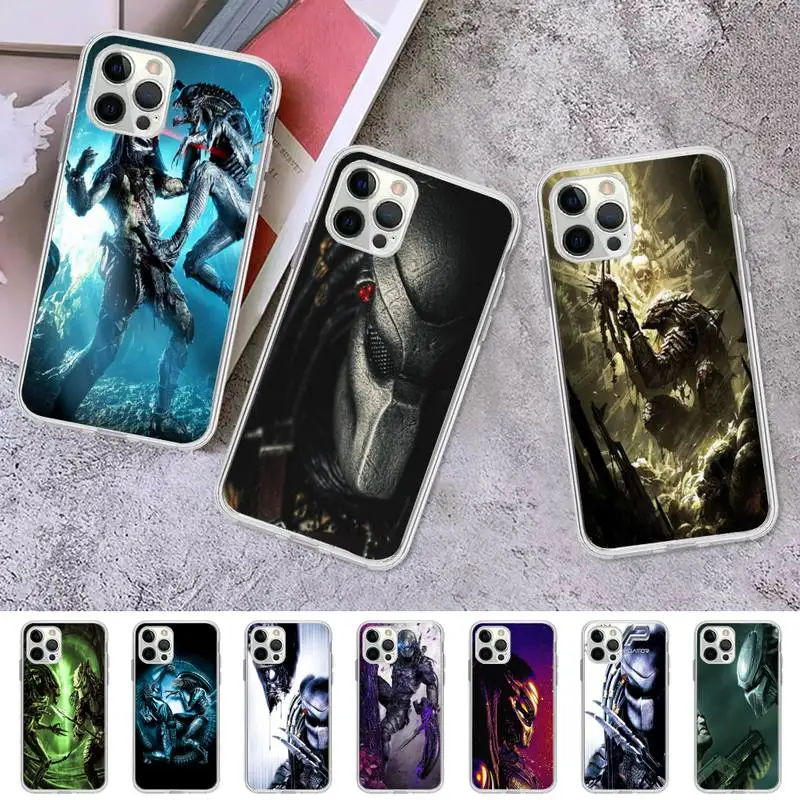 

Alien Vs Predator Phone Case for iPhone 11 12 13 mini pro XS MAX 8 7 6 6S Plus X 5S SE 2020 XR case