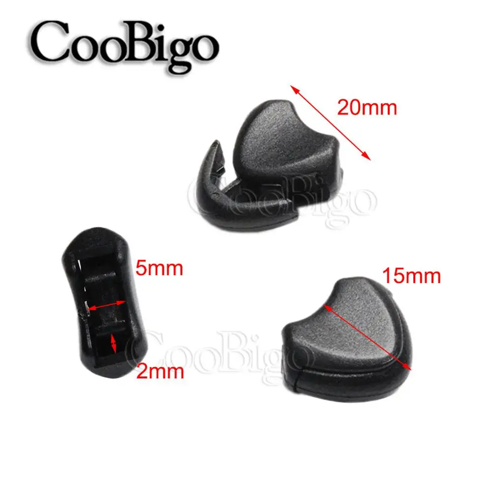 12pcs пластиковый черный якорь на молнии в виде утягивающим шнурком концы замок