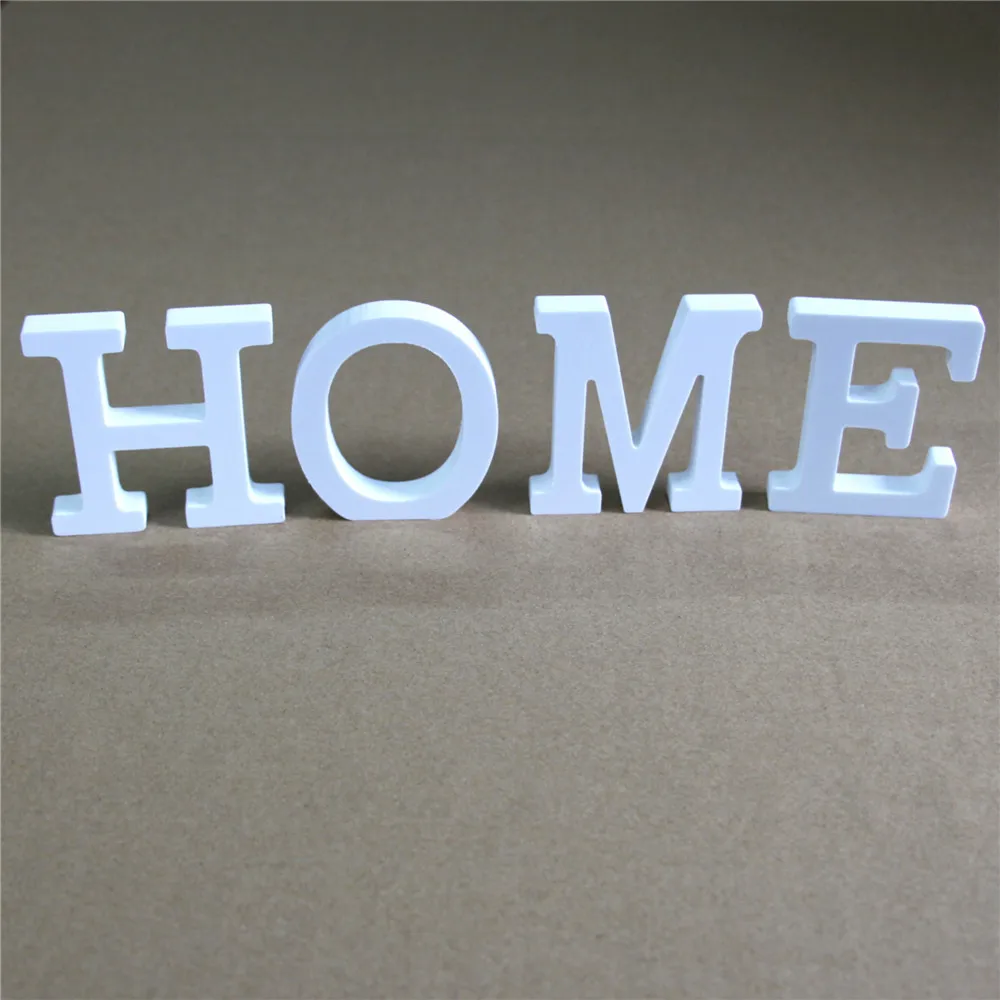 Деревянные буквы с белым алфавитом для самостоятельной сборки украшения свадьбы