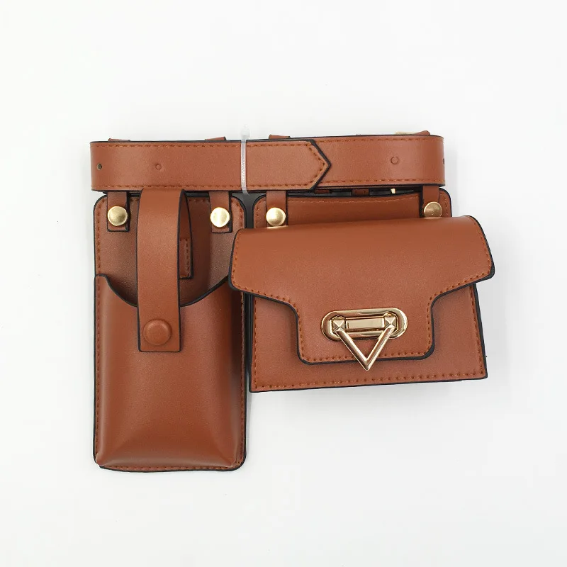 

Women's purse bag women's high-quality leather flip purse shoulder oblique chest bag hip bag dual-purpose belt mobile phone bag