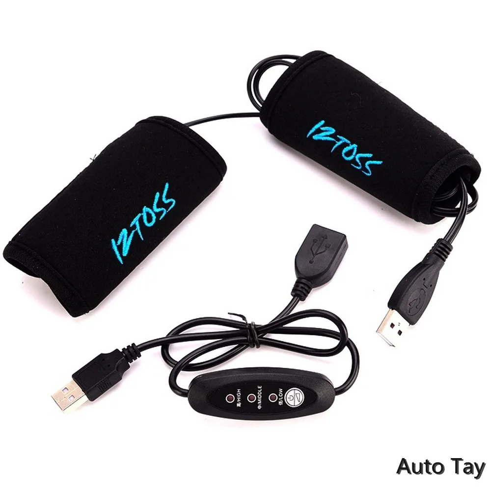 1 пара мотоцикл с подогревом ручки USB электрический велосипед ручка для