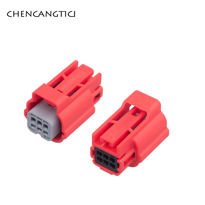 1 Набор 6 Pin Авто Водонепроницаемый Жгут проводов разъем красный Электрический 0