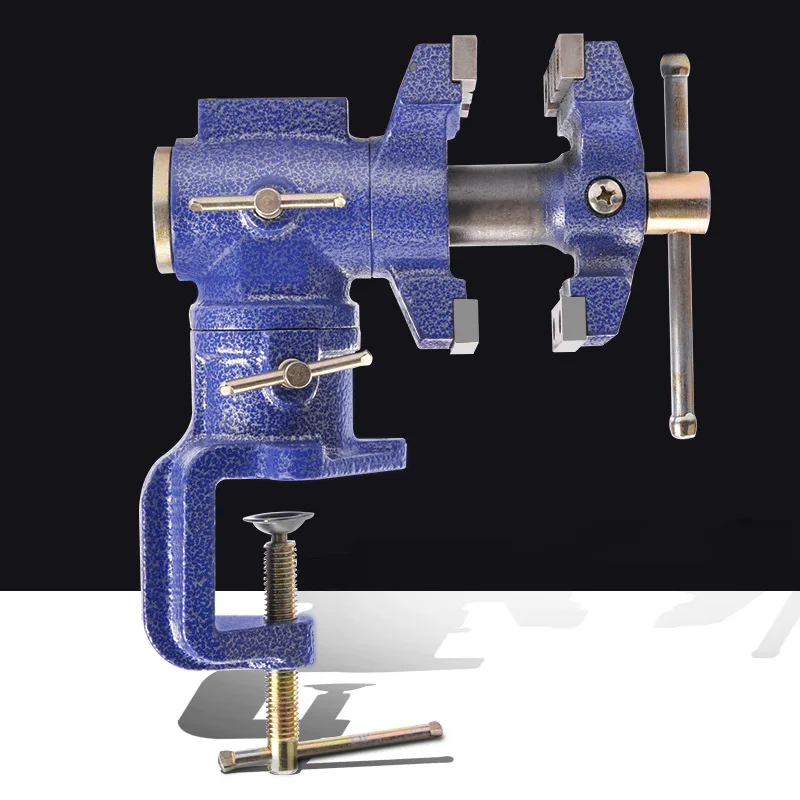

Double Jaw Table Vise Multifunctional Table Vise Clamp 360 Degree Rotating Workbench Table DIY Heavy Table Vise