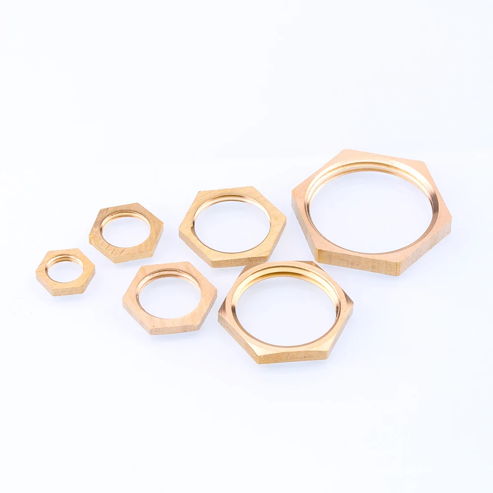 10 шт. латунь Стопорная гайка 1/8 &quot1/4&quot 3/8 &quot1/2&quot 3/4 &quot1&quot BSP внутренней резьбой