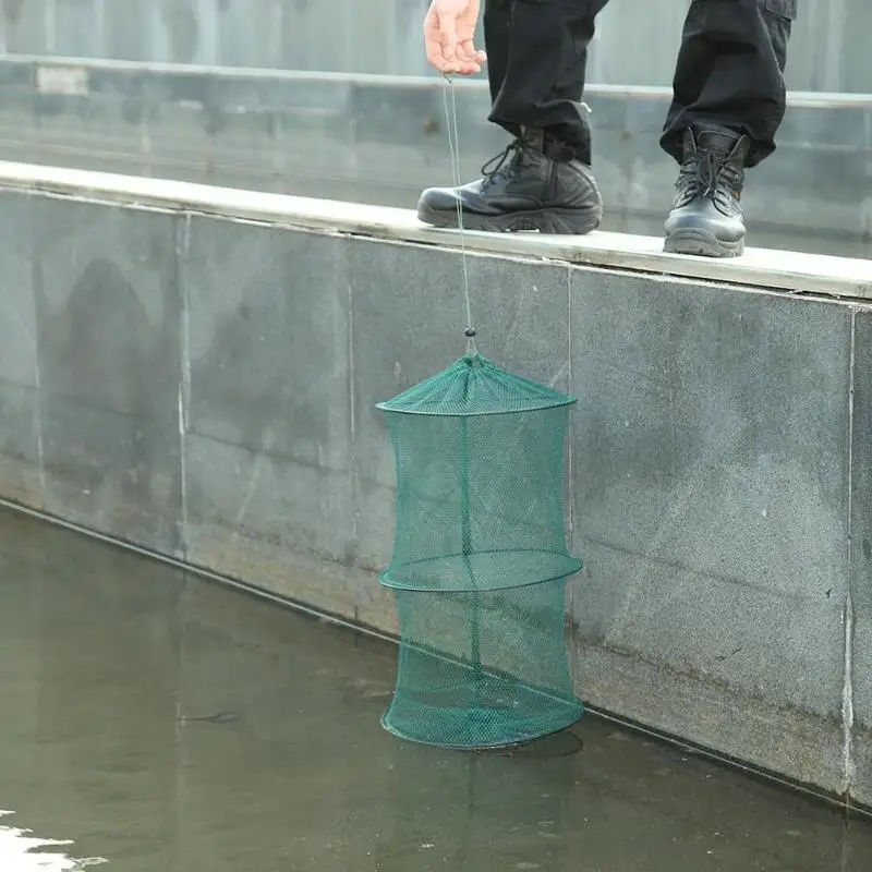 2 слоя Портативный Водонепроницаемый быстросохнущего нейлона рыболовная сеть