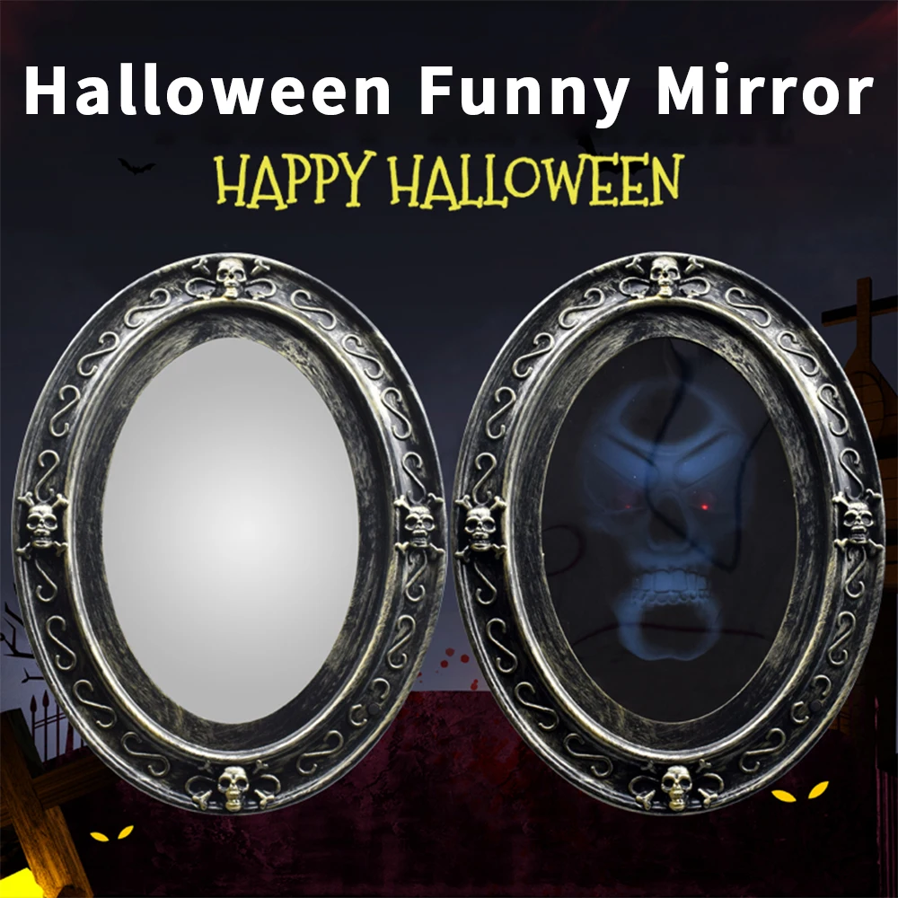 Волшебное зеркало в виде черепа на Хэллоуин, украшение на Хэллоуин, волшебное зеркало, игрушка на Хэллоуин, волшебное зеркало, реквизит для ... от AliExpress RU&CIS NEW