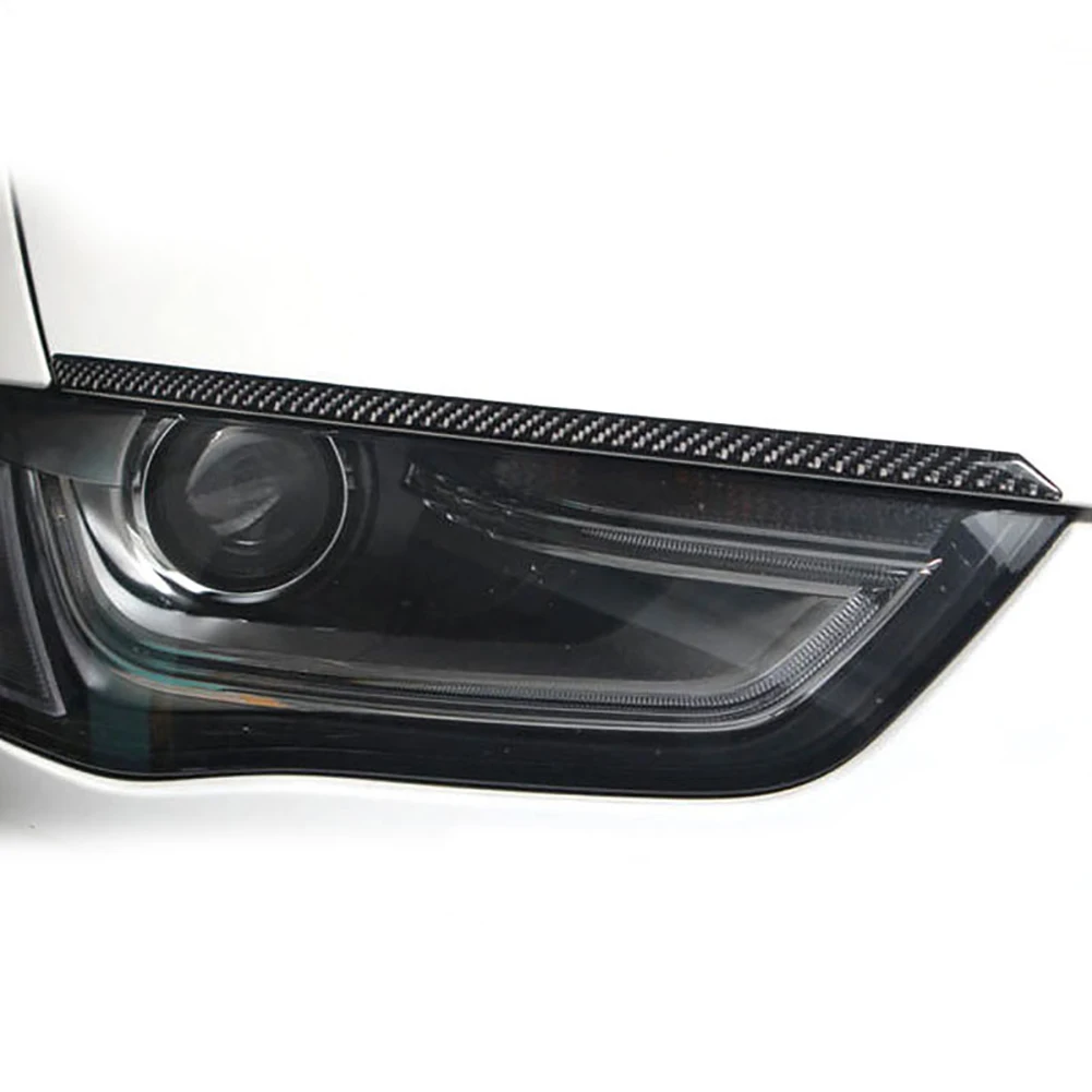 

Carbon Fiber Headlights Eyebrows Eyelids Car-styling Stickers for Audi A4L A5 Front Headlamp Eyebrows 2009-2016 Auto accessories