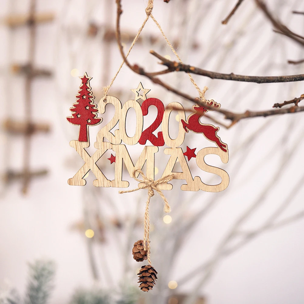 1 шт. новый Яркий Рождественский деревянный знак 2020 рождественские буквы лось