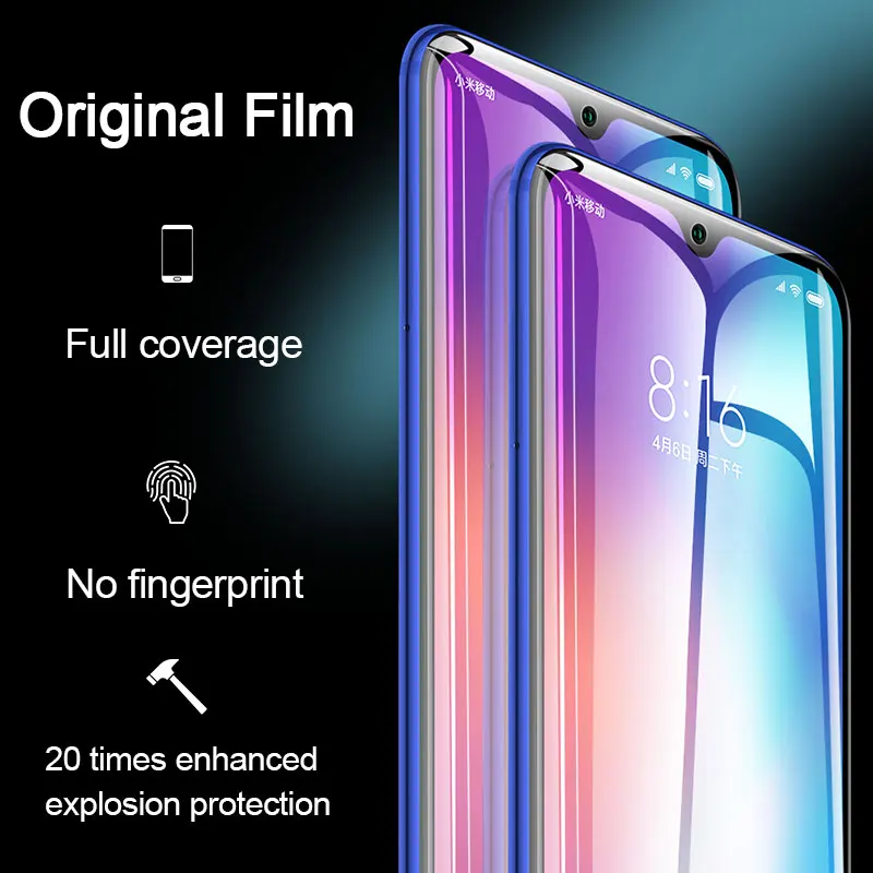 9D полное покрытие мягкая Гидрогелевая пленка для Xiaomi Redmi Note 8 7 K20 Pro GO защита экрана