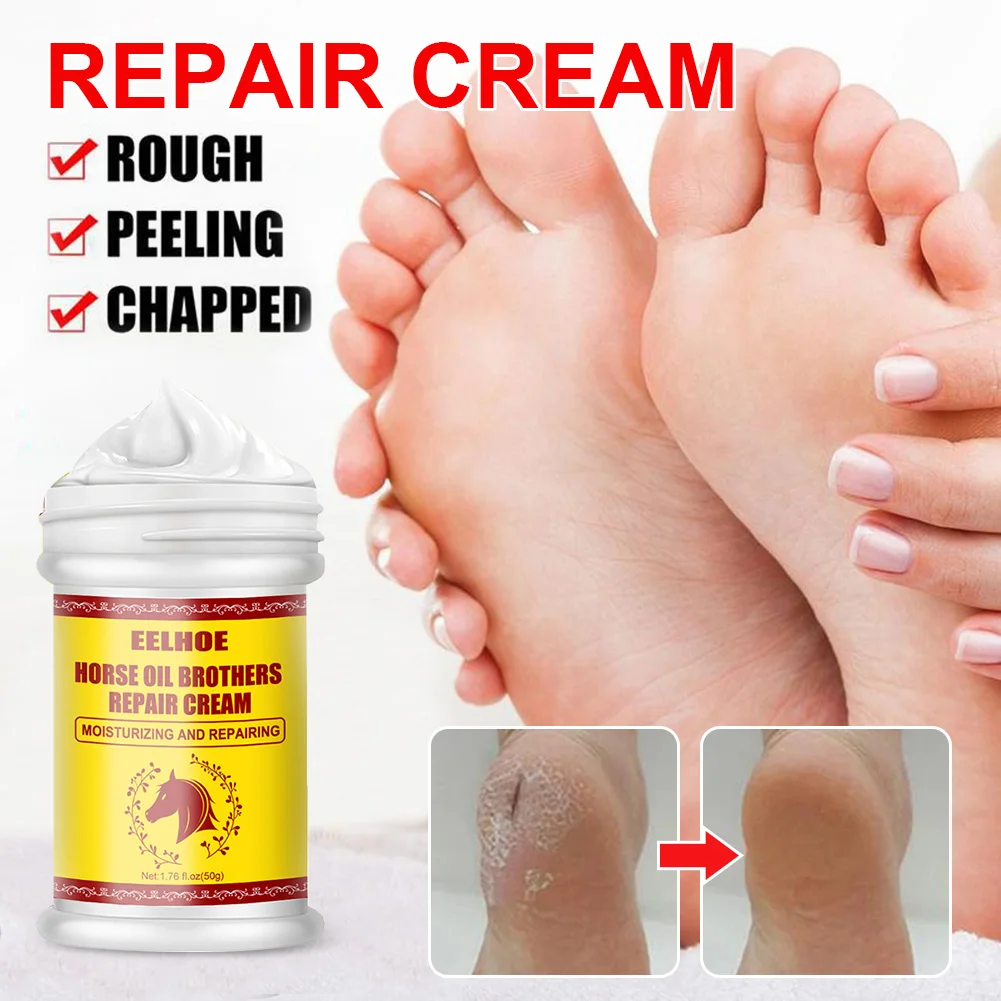 Фото - Foot Repair Cream Natural Horse Oil Anti-Crack Cream Cracked Dead Skin Removal Moisturizing Cream for Hand Foot roland moisture skin cream horse oil