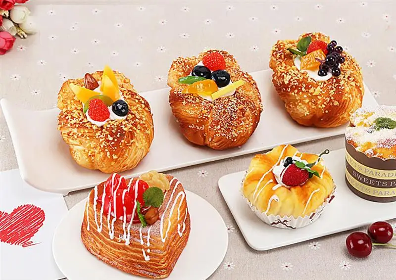 Искусственная еда торт закусочный хлеб вечерние украшения мини-модель домашний