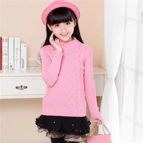 

2020 Girl Baby solid color Sweater Cardigan Coat Girls Kids Jacket Children winter Coats Clothes