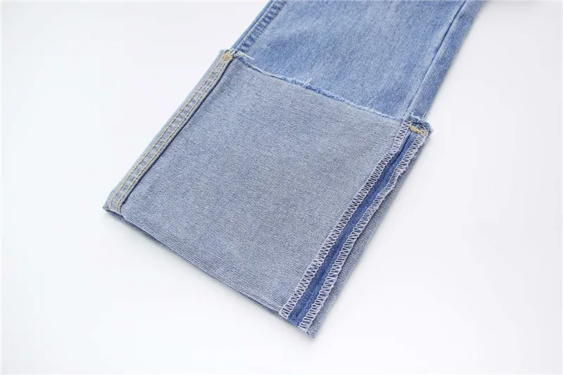 

Autumn and winter new street fashion loose boyfriend wind straight jeans women, solid color was thin curled nine jeans women