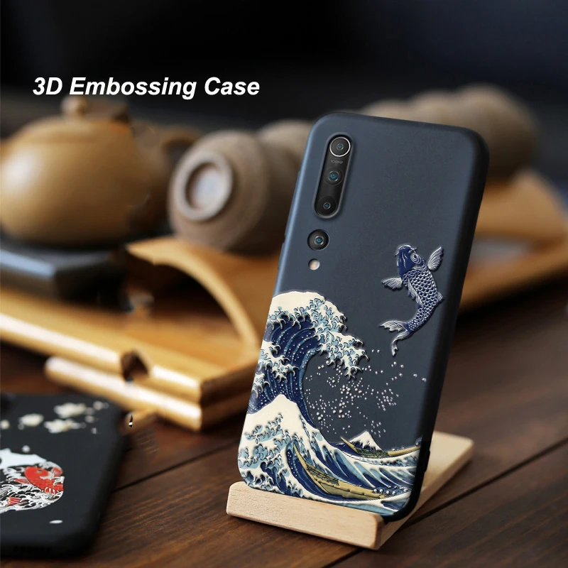 for Xiaomi Mi 11 10 Ultra 9T 9 Pro Lite 5G SE Redmi K30 K20 Note 8 7 A3 X2 F2 Case 3D Relief Matte Soft Cover LICOERS | Мобильные