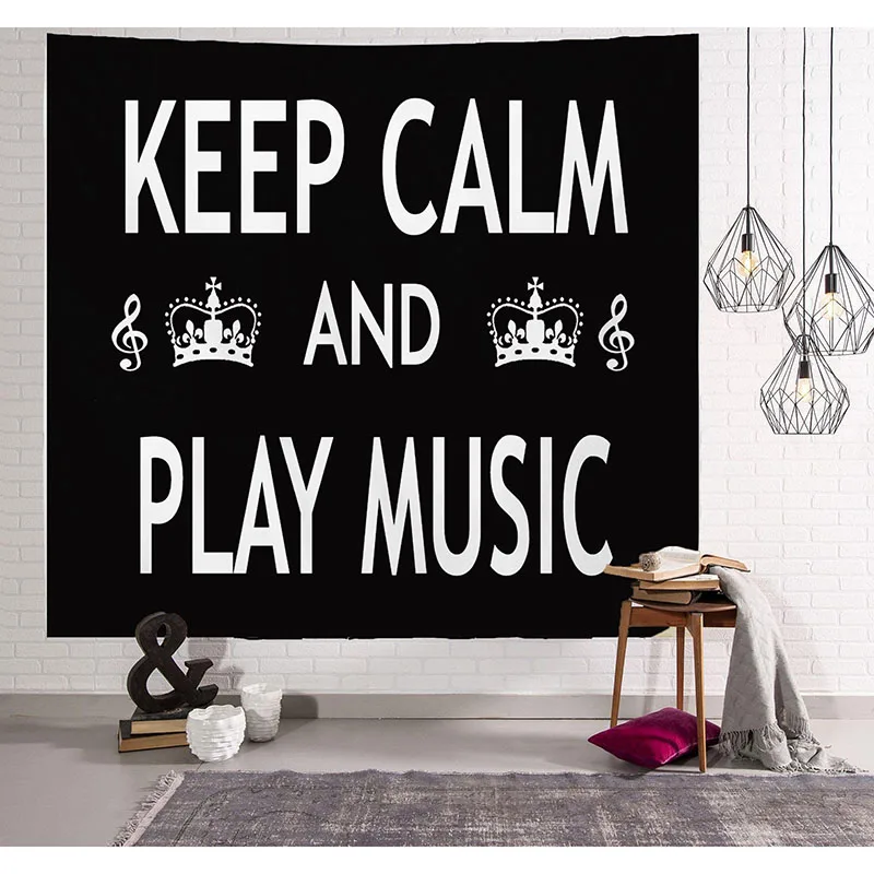 Коврик для сна Keep Calm &amp sing с музыкальными инструментами | Дом и сад