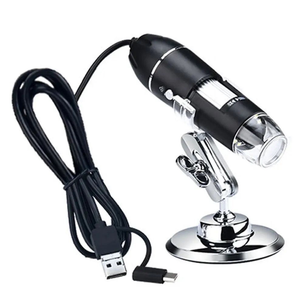 

2021 New 1600X USB Digital Electronic Microscope 8 LED Adjustable Magnifier Magnification Endoscope Camera with Metal Stand