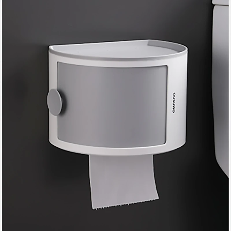 

1 PCS Wall-mounted Laminated Household Multifunctional Waterproof Rack Storage Tissue Toilet Roll Paper Holder for Car RV Boat