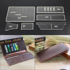 Шаблон из акриловой кожи, 6 шт.компл., деловой длинный бумажник, трафарет из кожи шаблон для рукоделия, прочные инструменты для изготовления кошельков