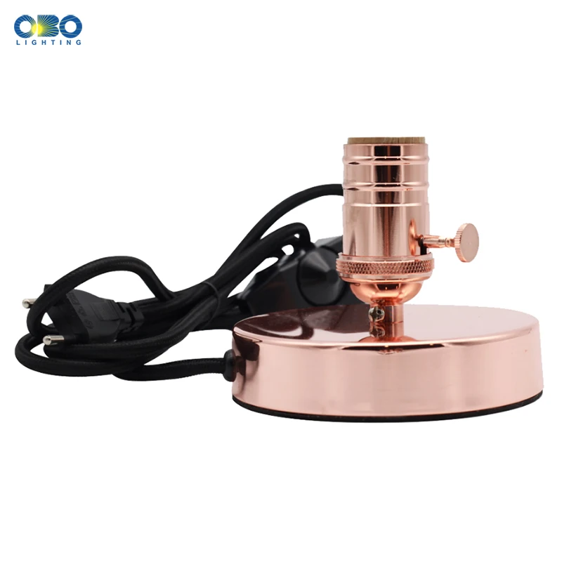 Винтажная настольная лампа с одним переключателем E27 основа лампы