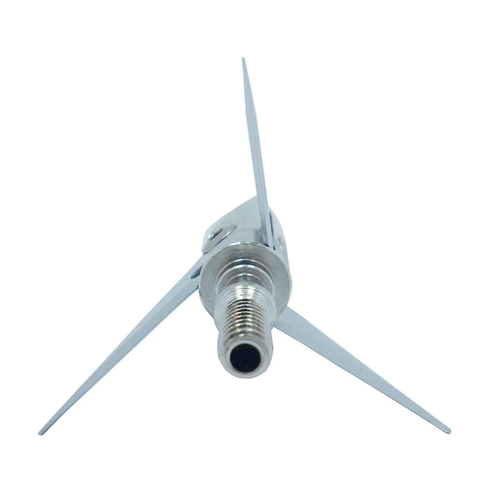 6 шт. 100 зернистое серебро для стрельбы из лука твердое лезвие наконечники стрел с