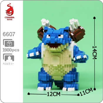 Blastoise Карманный Монстр Пикачу Venusaur Blastoise мини строительство алмаз маленькие блоки игрушка Charizard Gyarados Snorlax Jigglypuff без коробки - Цвет: Blastoise