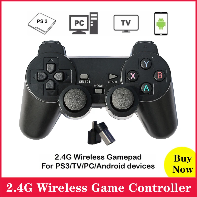 Беспроводной игровой контроллер 2 4G геймпад джойстик для ПК и ноутбука PS3 ТВ