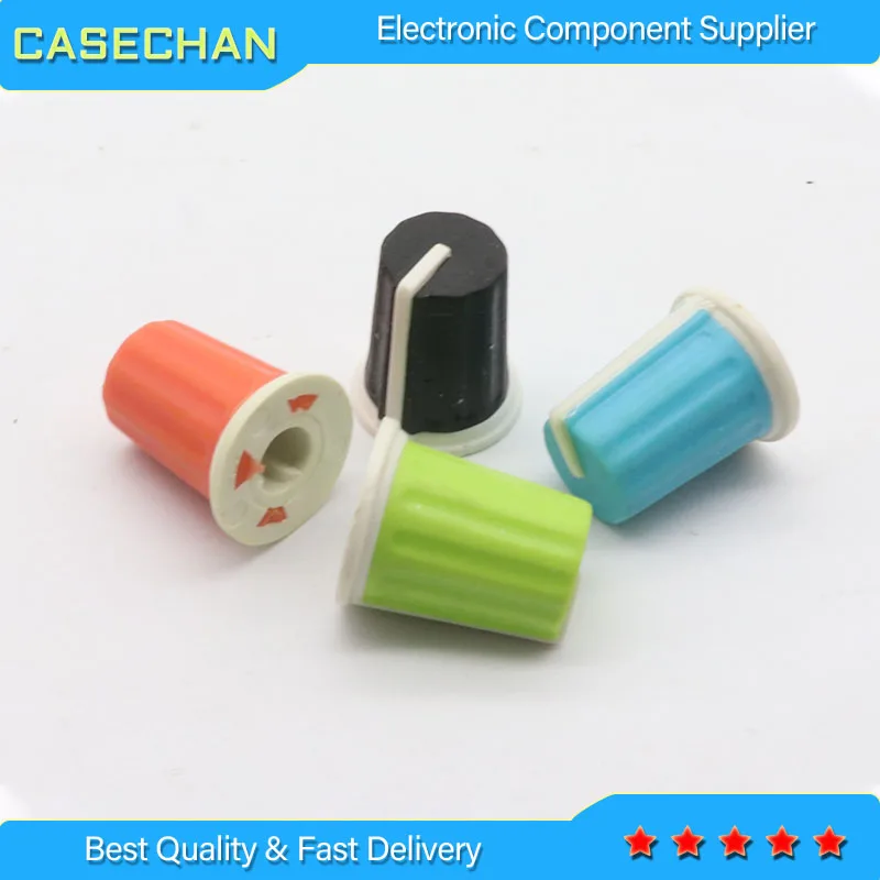 4 шт. цветные компактные поворотные ручки потенциометра колпачки/отверстие 6 мм