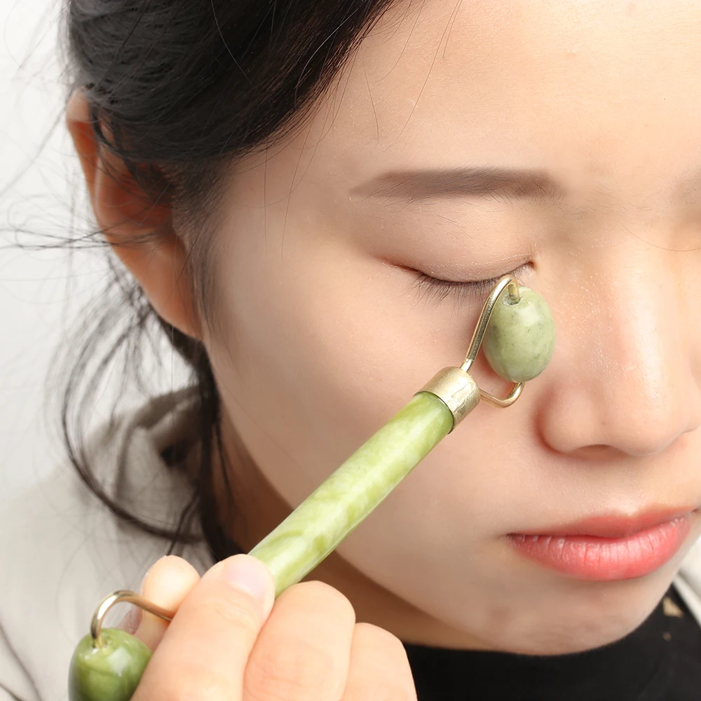 Нефрит для массажа лица ролик натуральный косметический массаж инструмент